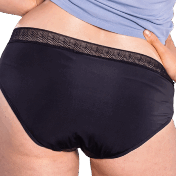 ENNA BRAGA MENSTRUAL HIPSTER NOCHE 1 UNIDAD TALLA L FLUJO ABUNDANTE COLOR NEGRO