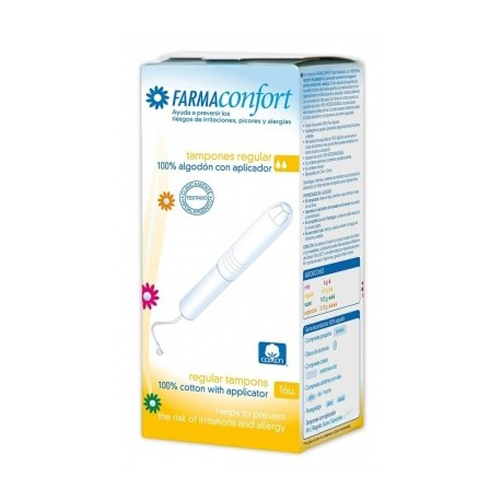TAMPONES 100%ALGODON FARMACONFORT REGULAR 16 U