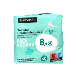 SUAVINEX TOALLITAS DERMO HIDRATANTES 3 ENVASES 60 TOALLITAS PACK