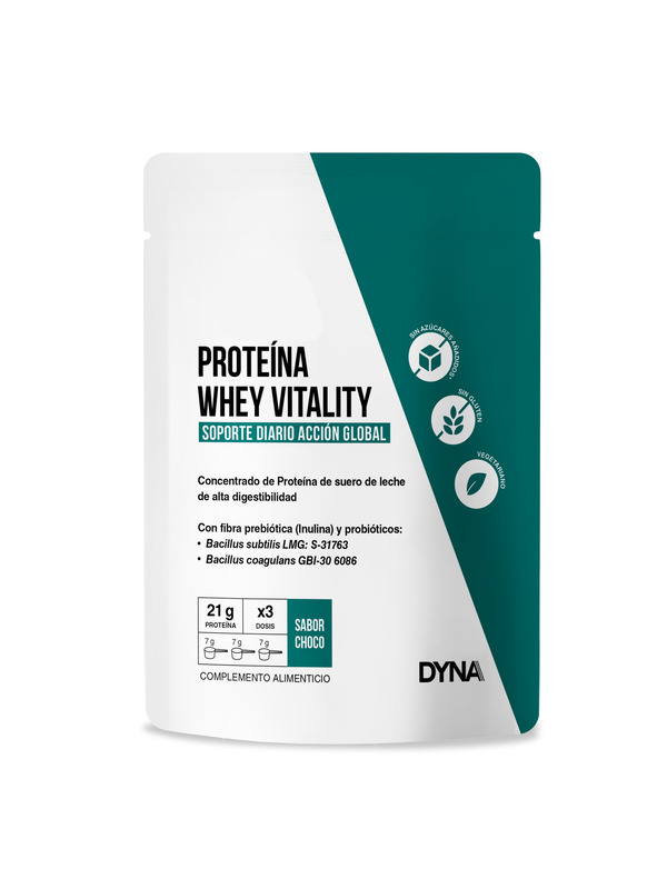 DYNA PROTEINA WHEY VITALITY SABOR CHOCO BOLSA 500G