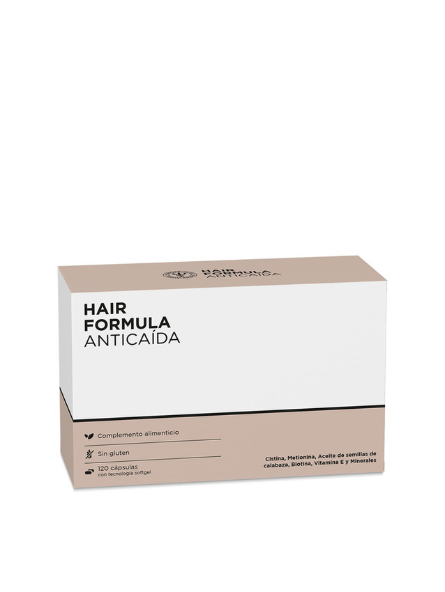 HAIR FORMULA ANTICAIDA 120 CAPSULAS Cabello fuerte y cuidado desde dentro