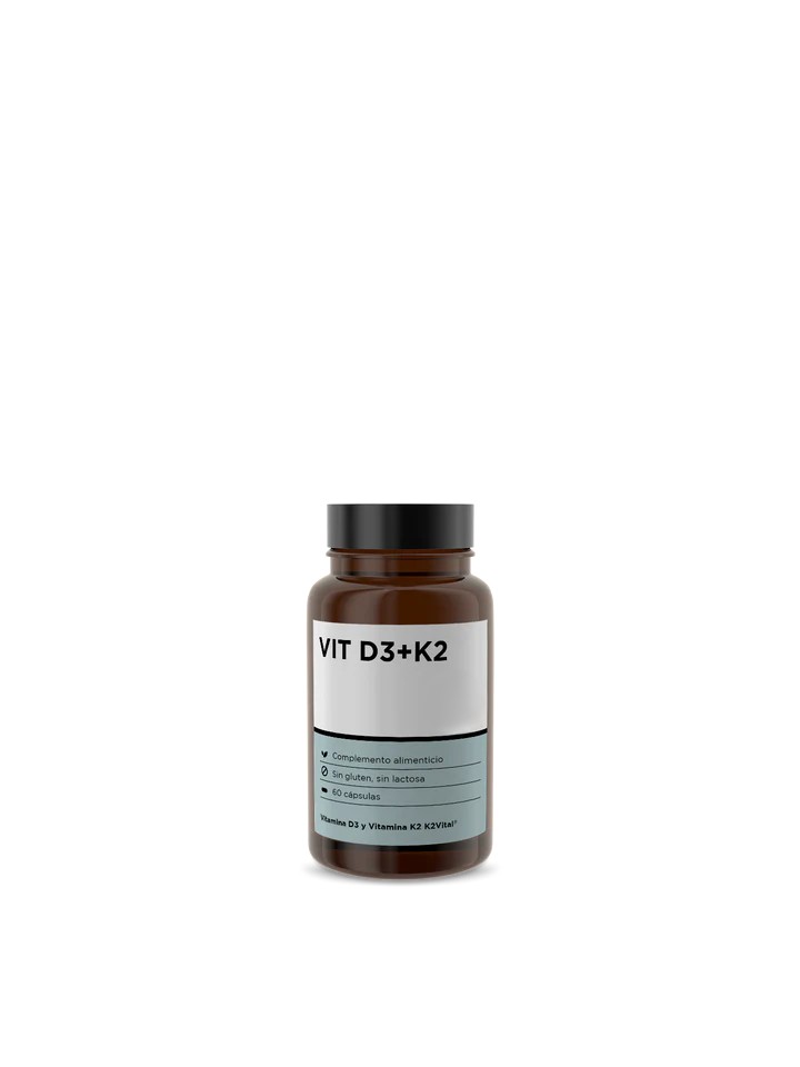 VIT D3 + K2 60 CAPS para huesos, músculos y corazón